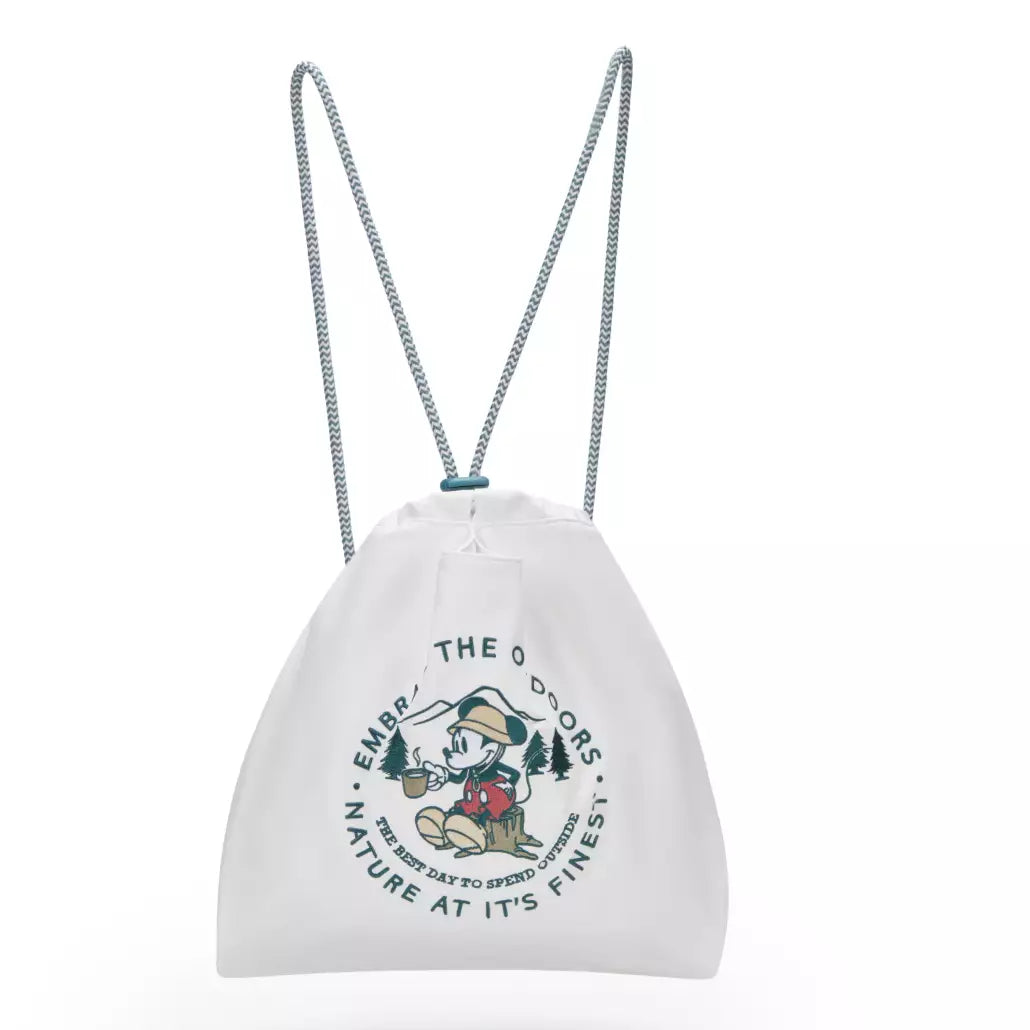 "Pre-Order" HKDL - Mickey Two-Way Drawstring Bag, Mickey Go Camping
