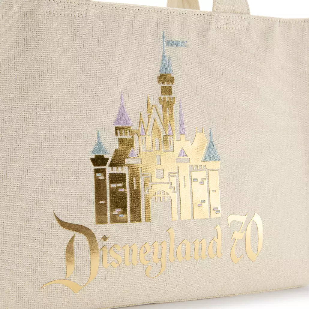 "Pre-Order" HKDL - Sleeping Beauty Castle Woven Tote, Disneyland 70th Anniversary