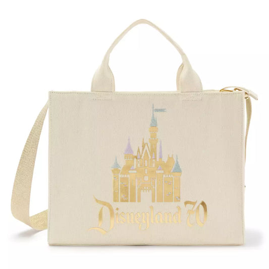 "Pre-Order" HKDL - Sleeping Beauty Castle Woven Tote, Disneyland 70th Anniversary
