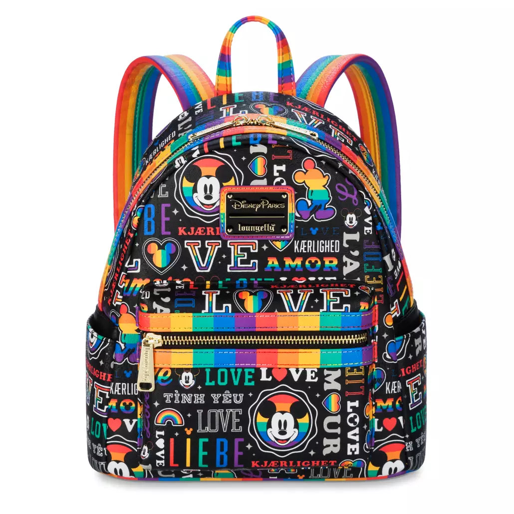 “Pre-order” HKDL - Mickey Mouse Loungefly Mini Backpack, Disney Pride Collection