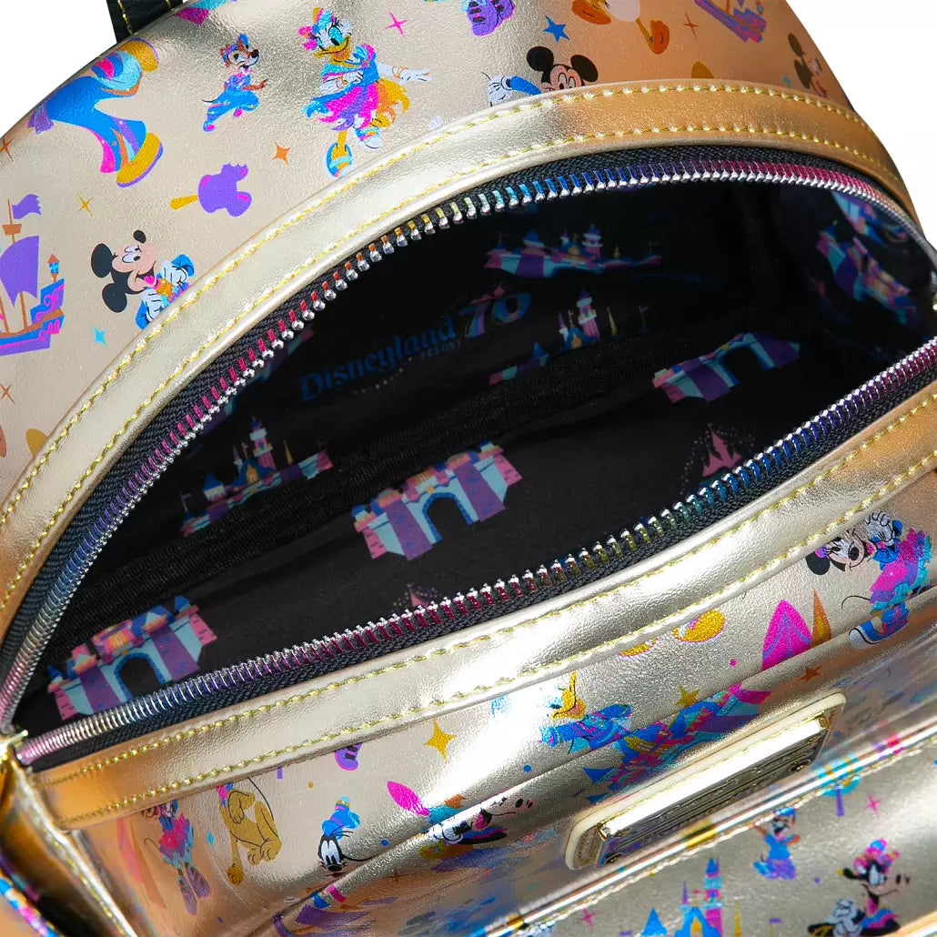 "Pre-Order" HKDL - Mickey Mouse and Friends Loungefly Mini Backpack for Adults, Disneyland 70th Anniversary