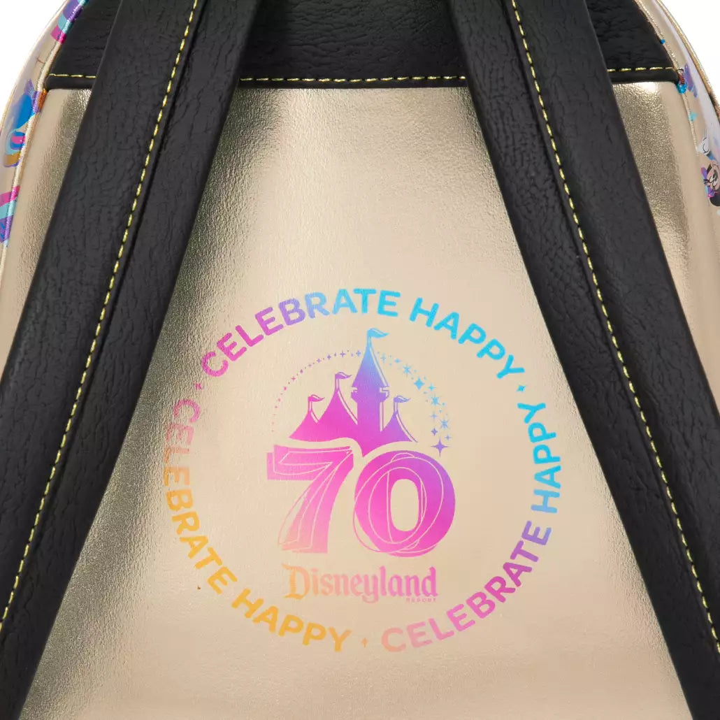 "Pre-Order" HKDL - Mickey Mouse and Friends Loungefly Mini Backpack for Adults, Disneyland 70th Anniversary