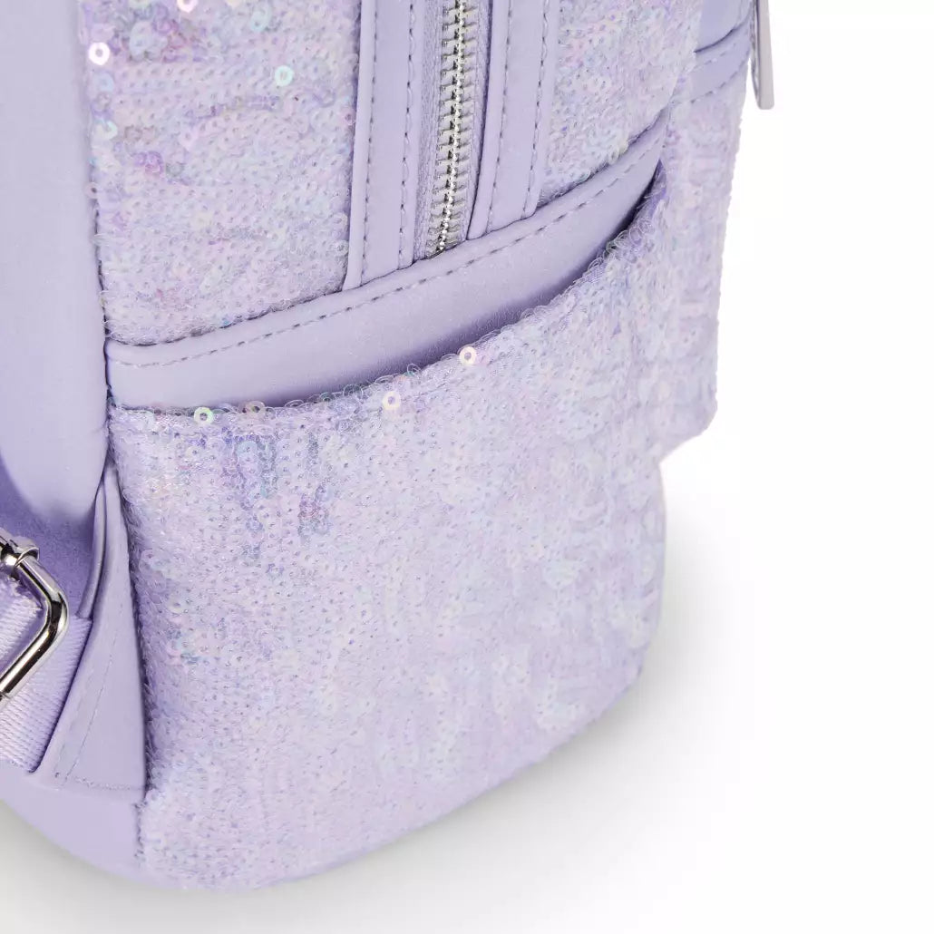 HKDL - Minnie Mouse Sequined Loungefly Mini Backpack, Opalescent【Ready Stock】