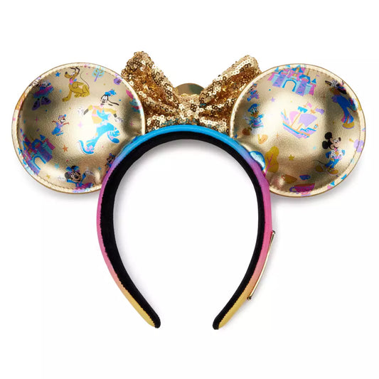 "Pre-Order" HKDL - Mickey Mouse and Friends Loungefly Ears Headband for Adults, Disneyland 70th Anniversary