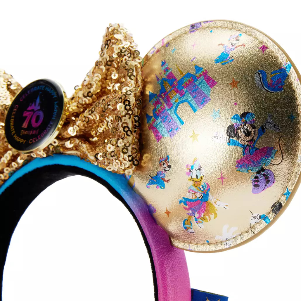"Pre-Order" HKDL - Mickey Mouse and Friends Loungefly Ears Headband for Adults, Disneyland 70th Anniversary