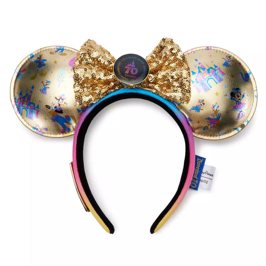 "Pre-Order" HKDL - Mickey Mouse and Friends Loungefly Ears Headband for Adults, Disneyland 70th Anniversary