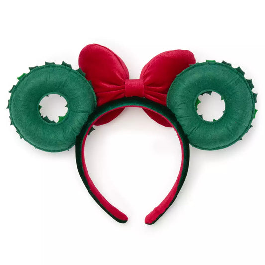 "Pre-Order" HKDL - Minnie Mouse Holiday Wreath Ears Headband for Adults