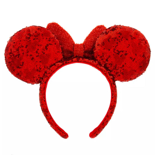 "Pre-Order" HKDL - Minnie Mouse Red Sequined Ears Headband for Adults