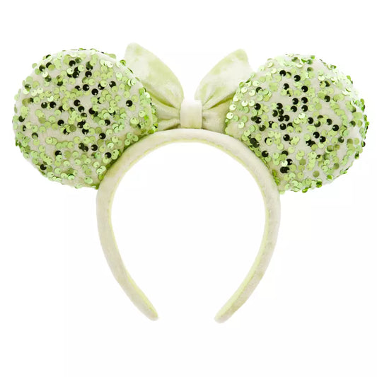 "Pre-Order" HKDL - Minnie Mouse Sequined Ears Headband for Adults, Tinker Bell Green