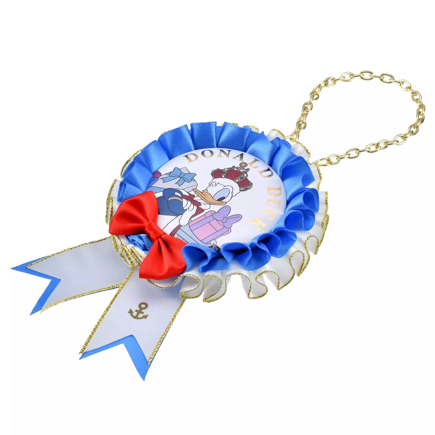 “Pre-Order” JDS - Donald Can Badge Rosette with Chain, DONALD THE KING BIRTHDAY