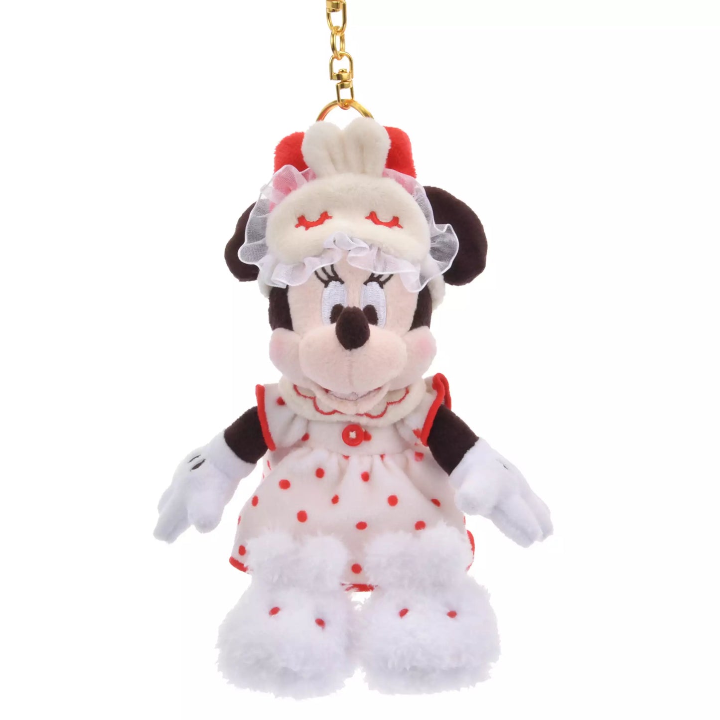 "Pre-Order" JDS - Minnie Mouse Plush Keychain, PAJAMA STYLE