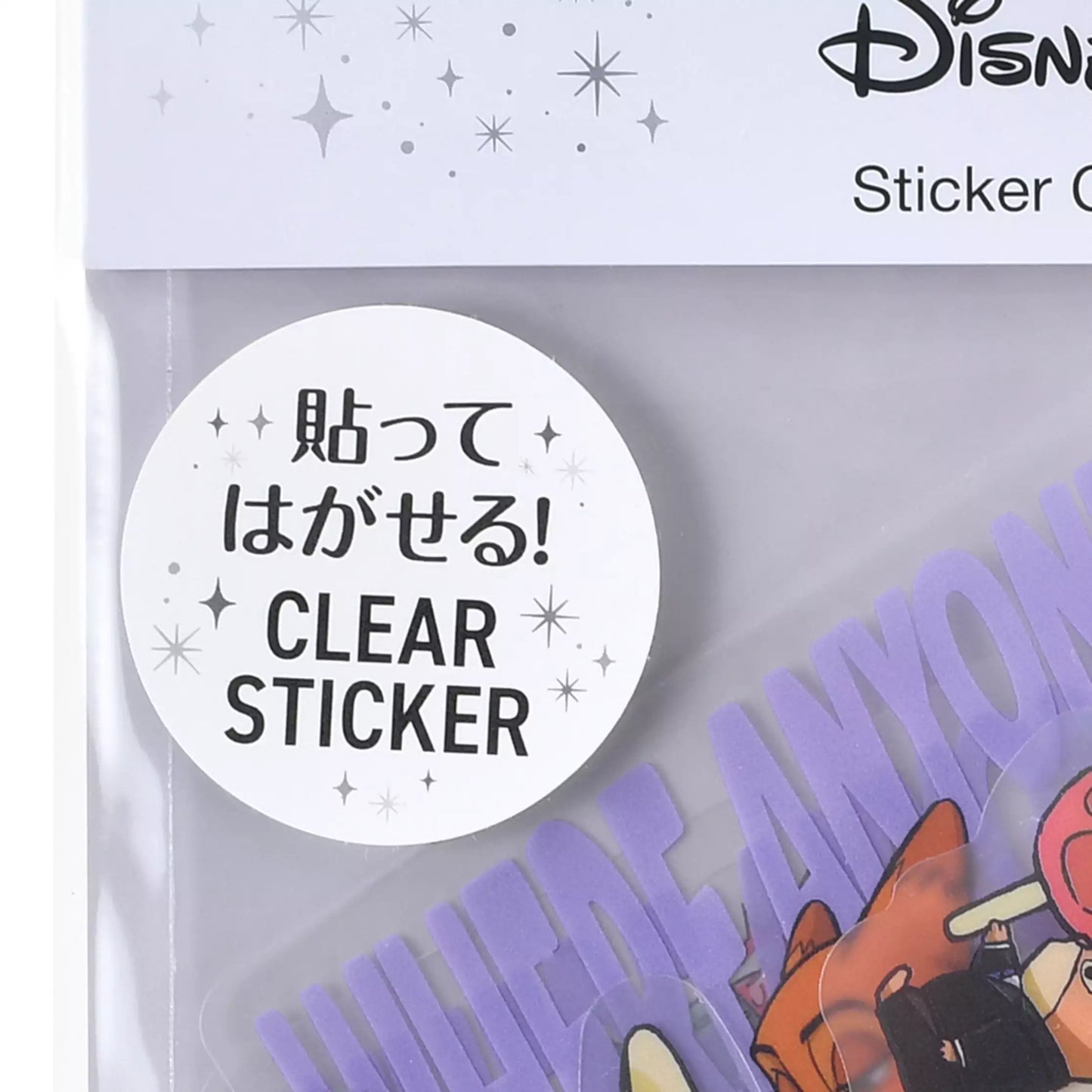 "Pre-Order" JDS - Zootopia Sticker Collection, ZOOTOPIA COMIC STYLE Clear Peel and Stick Stickers