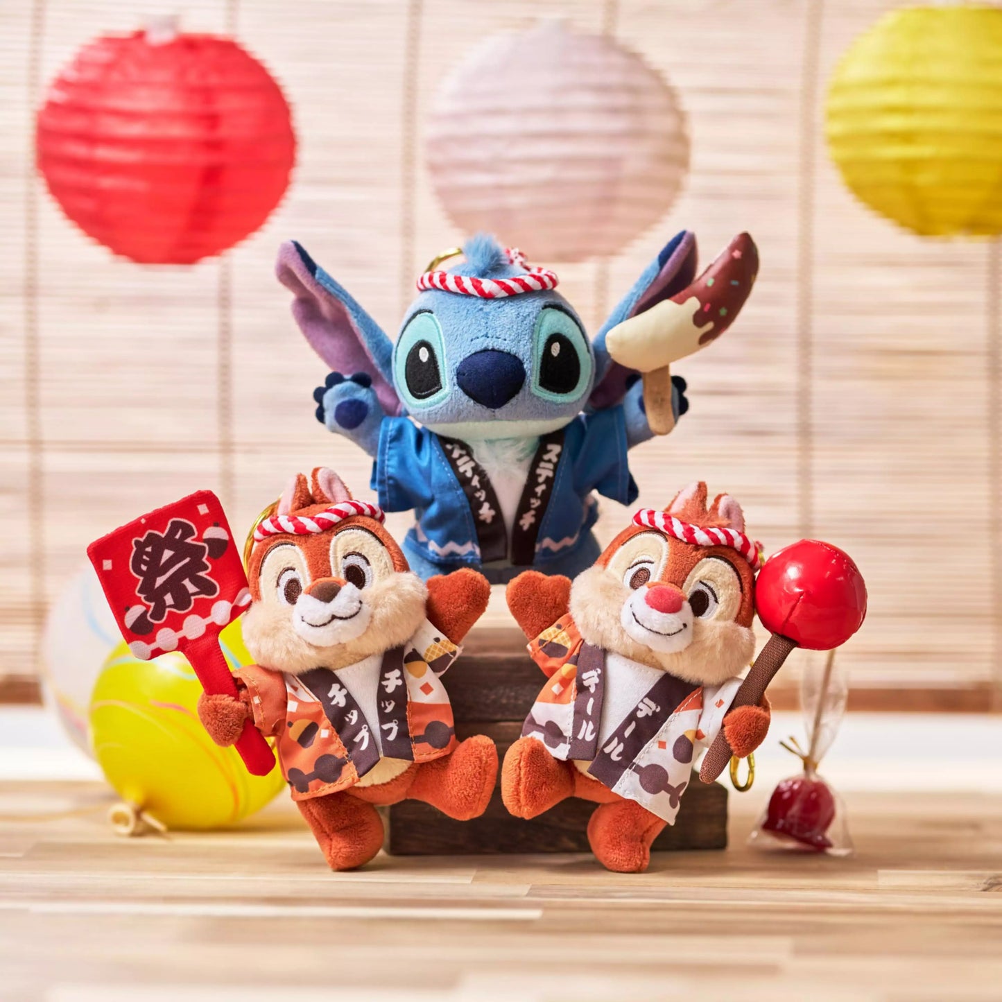 "Pre-Order" JDS - Stitch Plush Keychain Katakana Happi, Japanese Matsuri