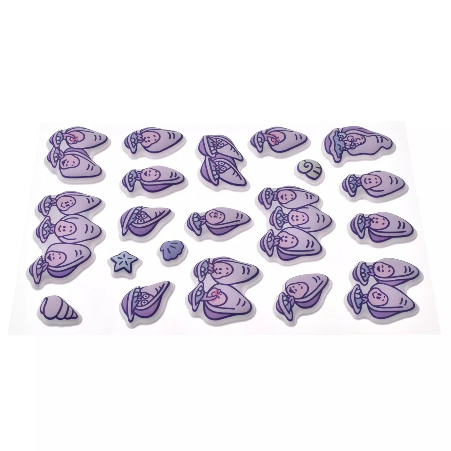 "Pre-Order" JDS - Young Oyster & Grandma Oyster Puffy Die-cut Stickers, BABY OYSTERS 2026