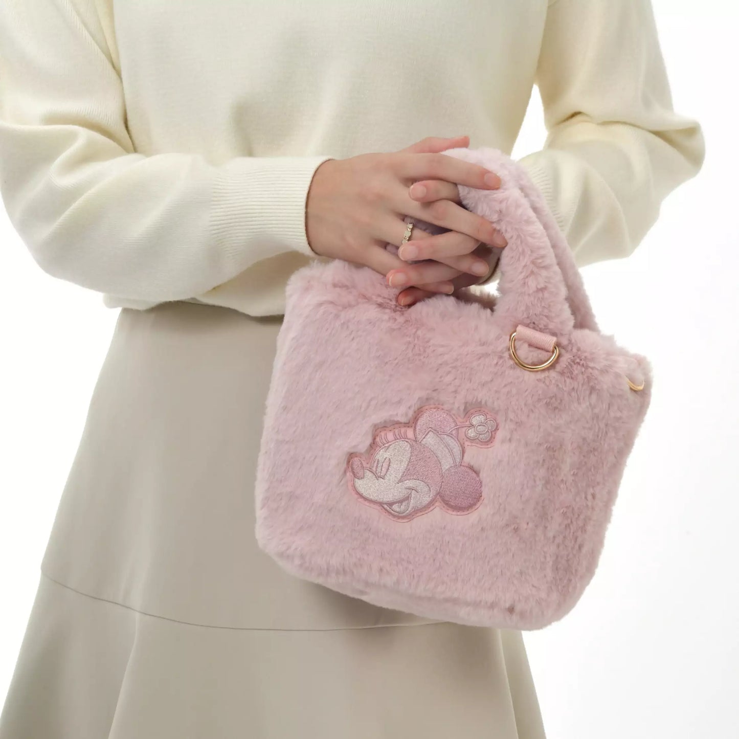 "Pre Order" HKDL - Minnie Mouse 2WAY Fur Tote