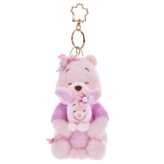 "Pre-Order" JDS - Winnie the Pooh & Piglet Plush Keychain (Japanese SAKURA Pink 2025)