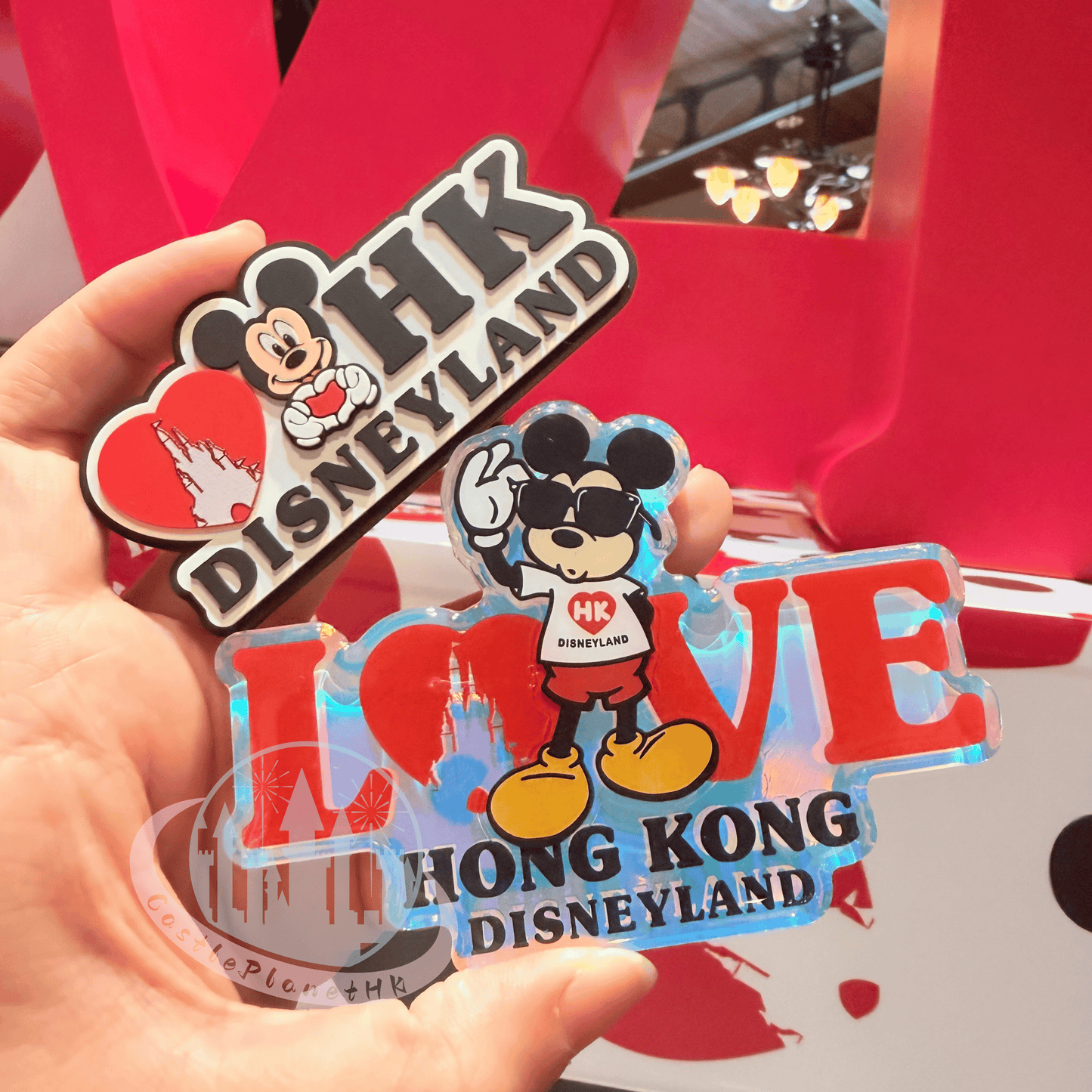 "Pre-Order" HKDL - Castle Mickey Decoration Magnet, Love Hong Kong Disneyland 2026
