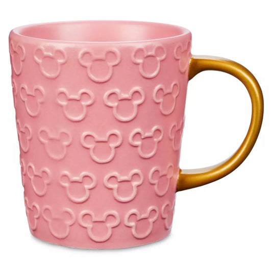 “Pre-order” HKDL - Mickey Mouse Pink and Gold Raised Icon Mug (Homestead)