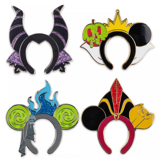 "Pre-Order" HKDL - Disney Villains 4- Pin Set Limited Release