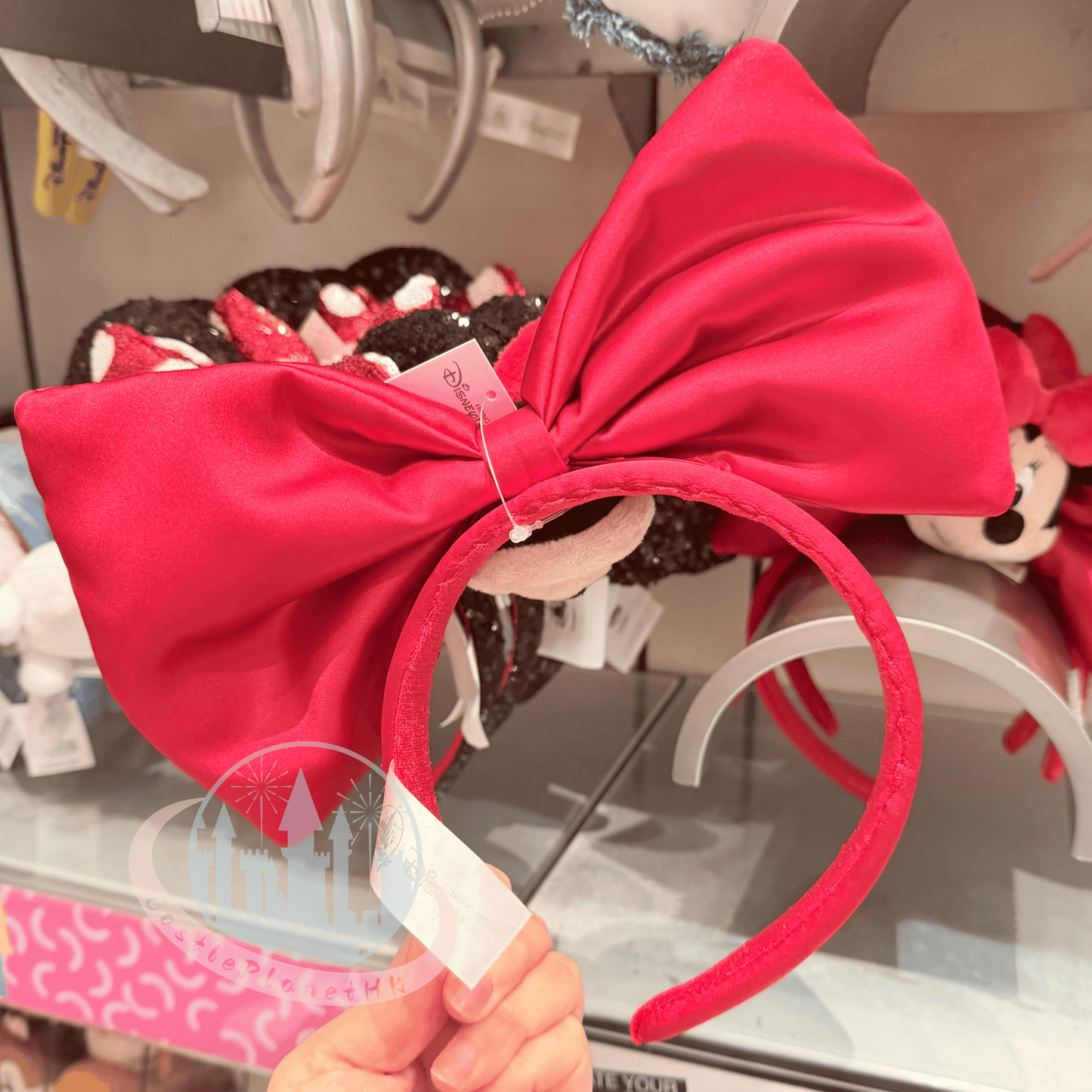 "Pre-Order" HKDL - Minnie Mouse red Big Bow ears Headband for Adults