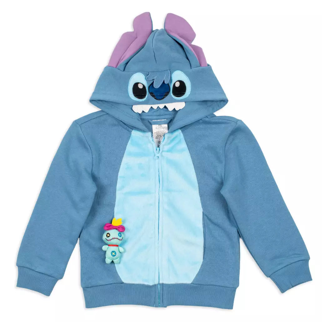 "Pre Order" HKDL - Stitch Costume Zip Hoodie for Kids, Lilo & Stitch