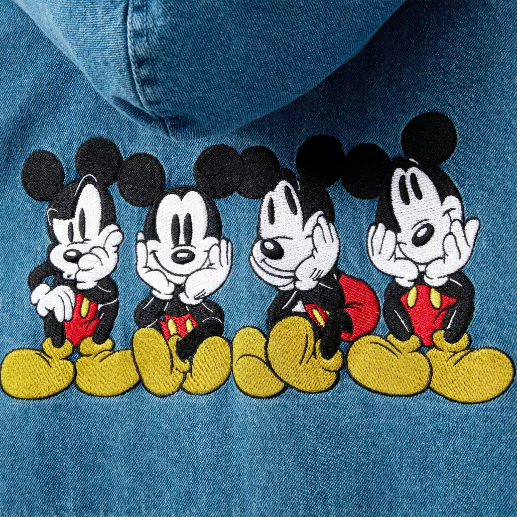 “Pre-order” HKDL - Mickey Mouse Denim Zip Hoodie for Adults