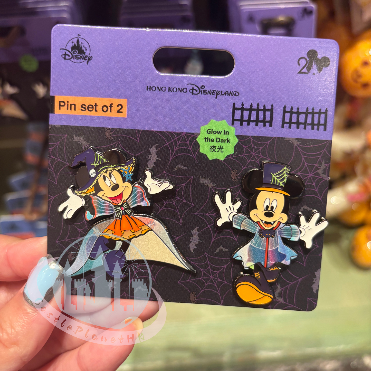 "Pre-Order" HKDL - Mickey & Minnie Pins Set, 2025 “Halloween Party”