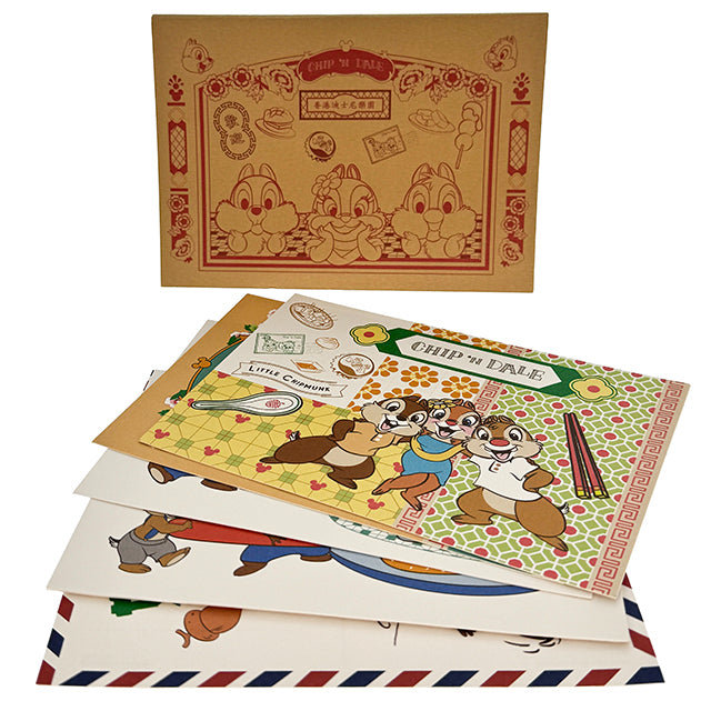 HKDL - Chip 'n' Dale Hong Kong Heritage Postcard Set of 8 (Chip 'n' Dale Hong Kong Heritage series)【Ready Stock】