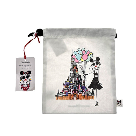 "Pre-Order" HKDL - Castle Drawstring Bag, Artist Collection by Daichi Miura