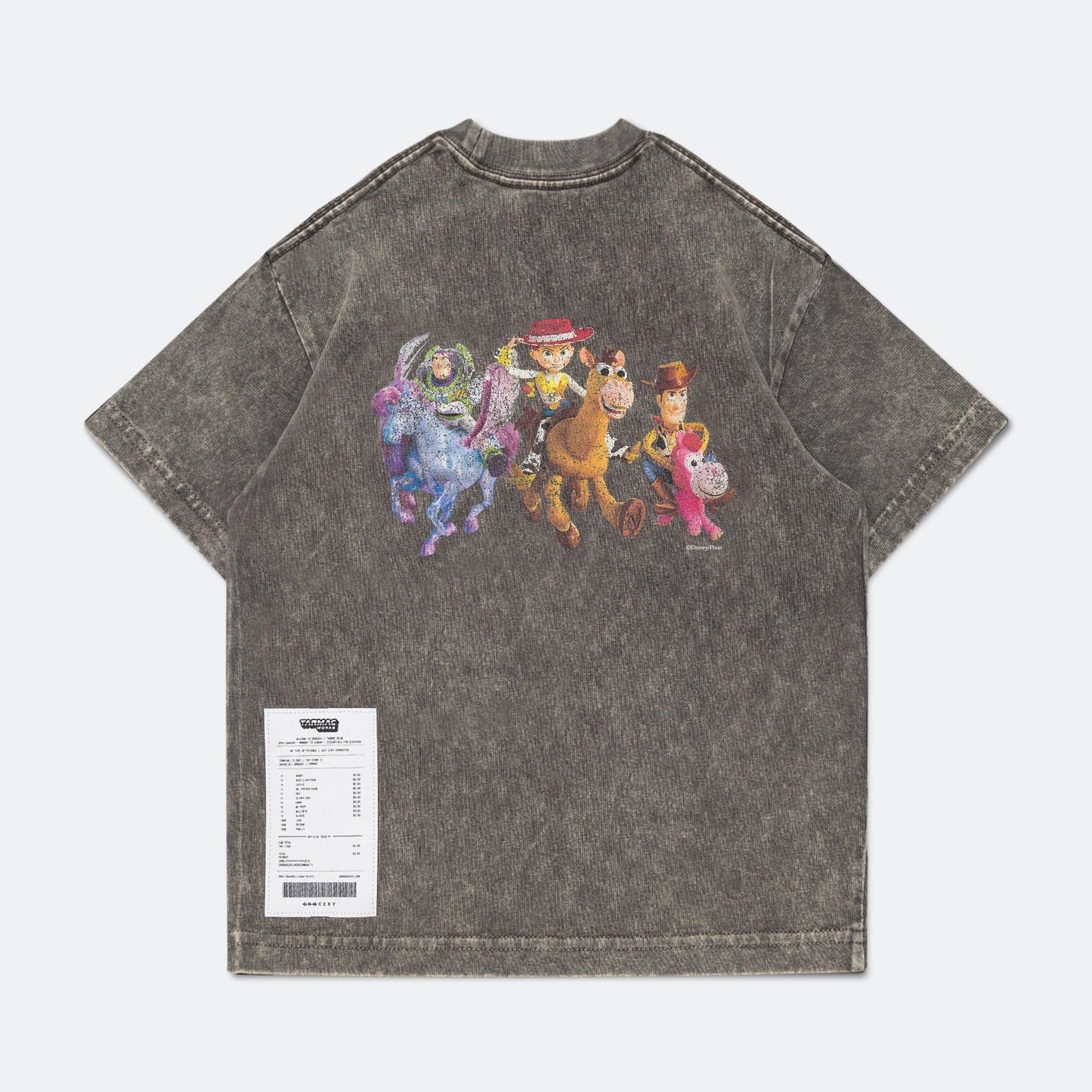 “Pre-order” HKDL - PONY RIDERS WASHED GRAPHIC BOXY TEE for Adults, TOY STORY X GROCERY 2026