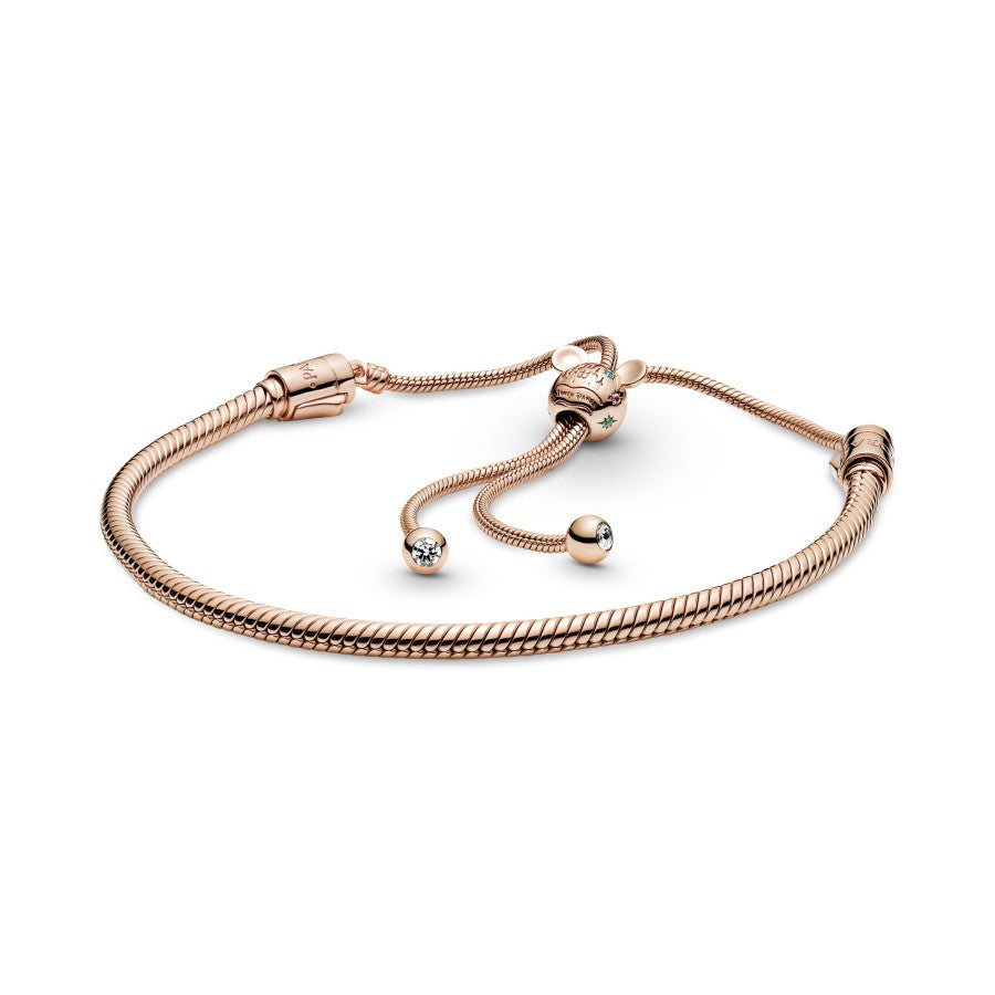 Chain Slider Bracelet Pandora Rose Gold Adjustable Bracelet Disney