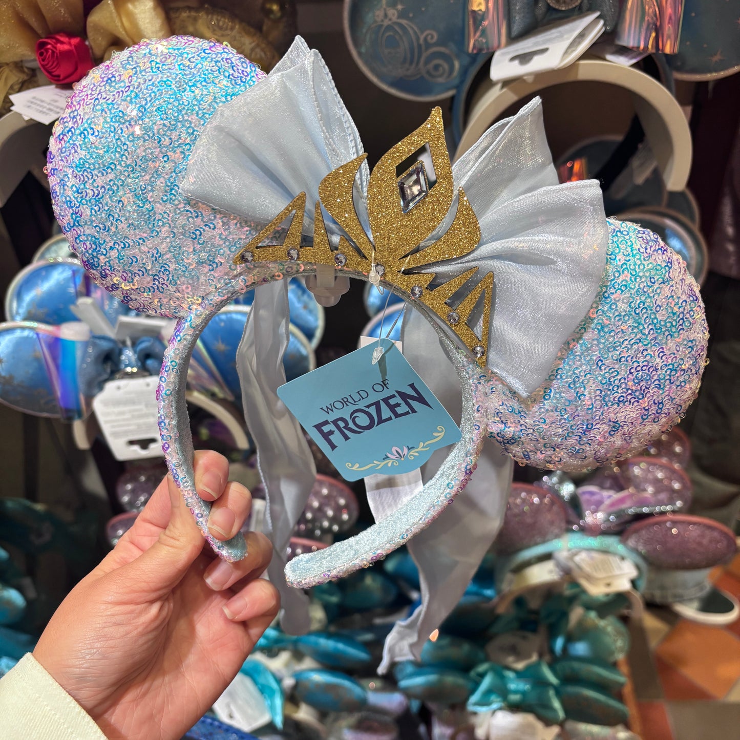 "Pre-Order" HKDL - Queen Elsa Crown Ears Headband (Frozen 1st Anniversary 2024)