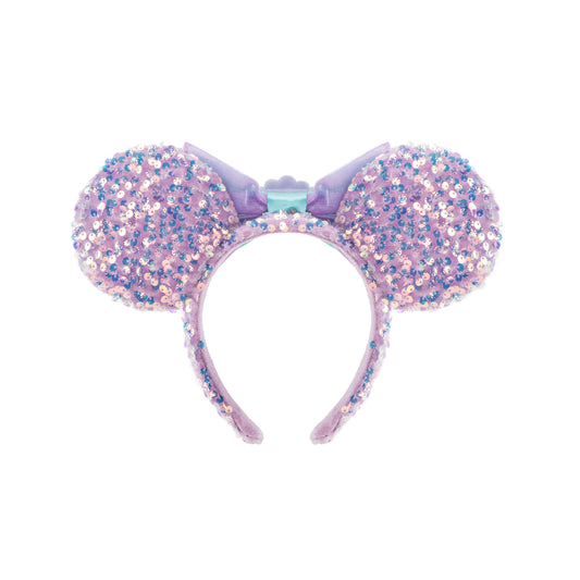 "Pre-Order" HKDL - The Little Mermaid Iridescent Sequins ears Headband for Adults, Mickey’s PhilharMagic 2026