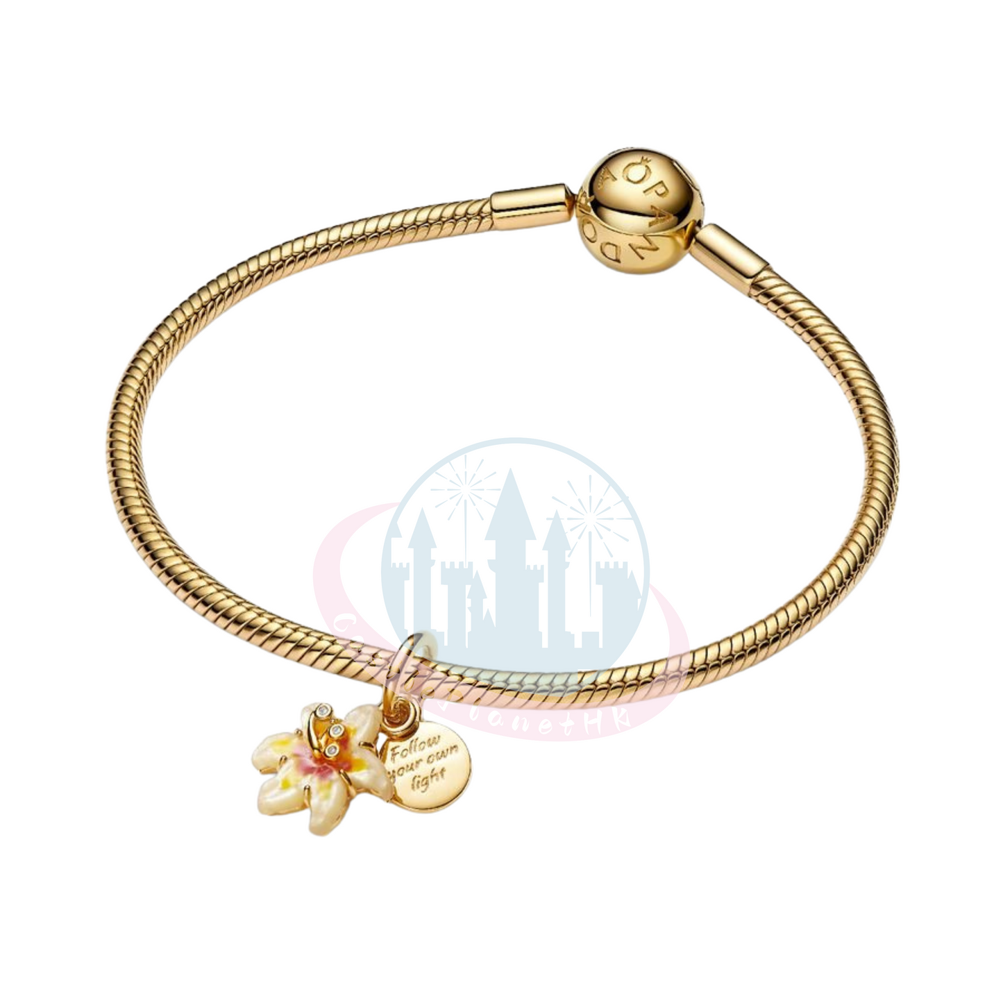 “Pre-order” HKDL - Tangled Sundrop Flower Glow-in-the-dark Charm, Rapunzel (Disney X PANDORA)