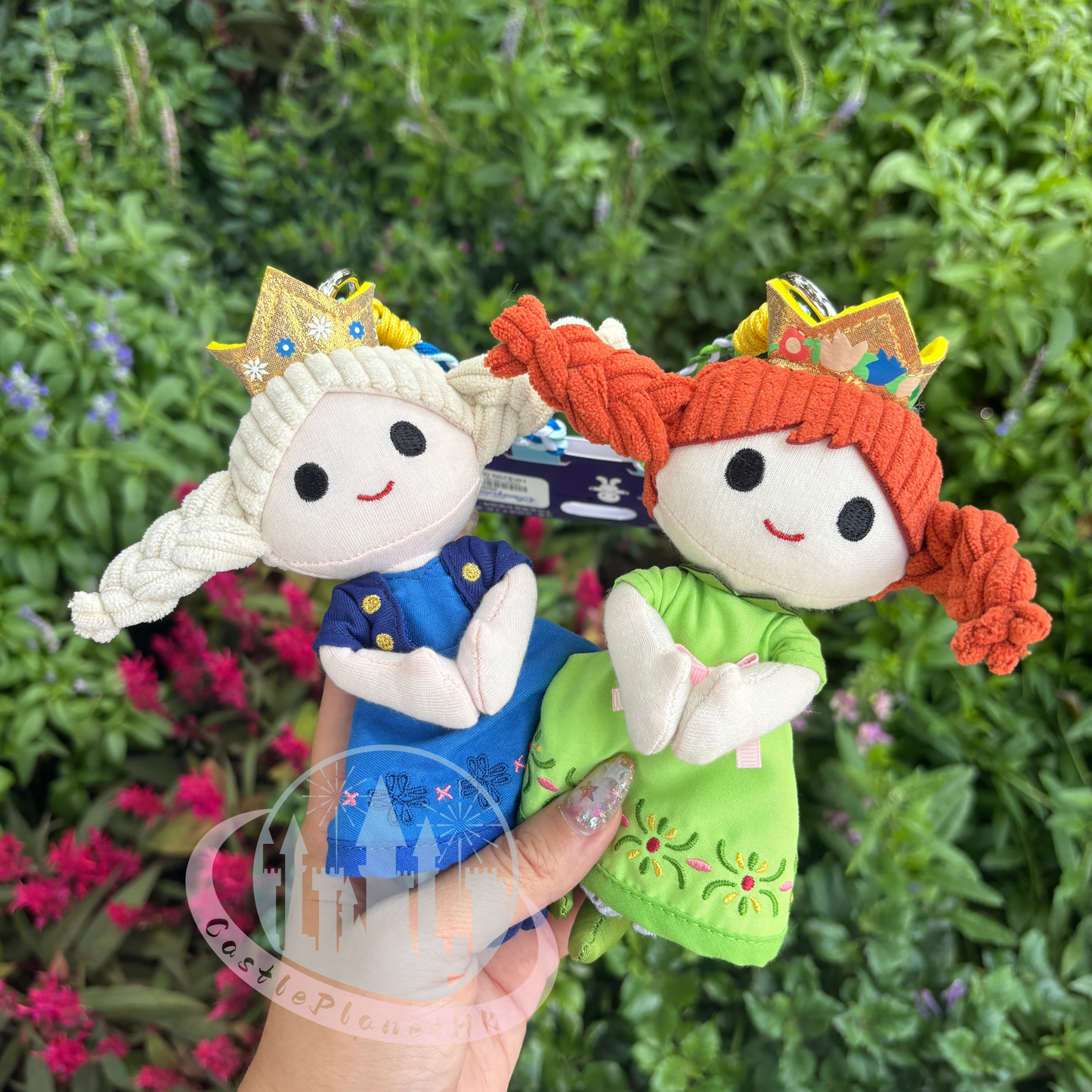 HKDL - Elsa and Anna Plush Magnet Keychain set, Frozen【Ready Stock】