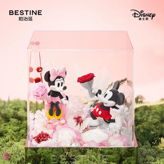 "Pre-Order" SHDR - Mickey and Minnie Mouse Preserved Rose Flowers (Disney X BESTINE)