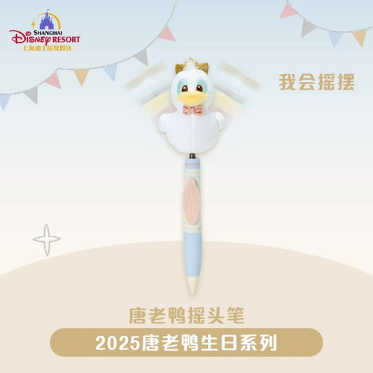 “Pre-order” SHDR - Donald Duck Plush Shaking Head Ballpoint Pen, DONALD BIRTHDAY 2025