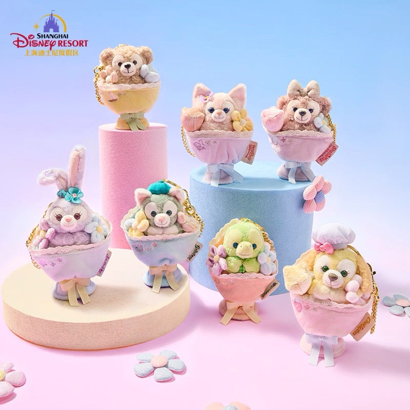 “Pre-order” SHDR - ShellieMay Plush Bag Charm Keychain, Duffy & Friends Mini Bouquet