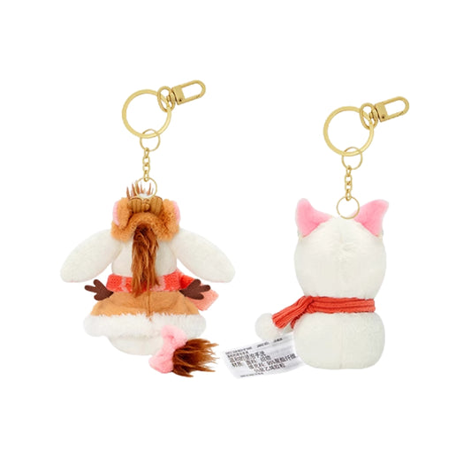 “Pre-order” SHDR - Piglet & Eeyore Snowman Plush Keychain Set, Christmas 2024