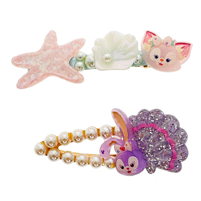 "Pre-Order" HKDL - LinaBell and StellaLou Hair Clip Set, Duffy & Friends - Beach Party 2025