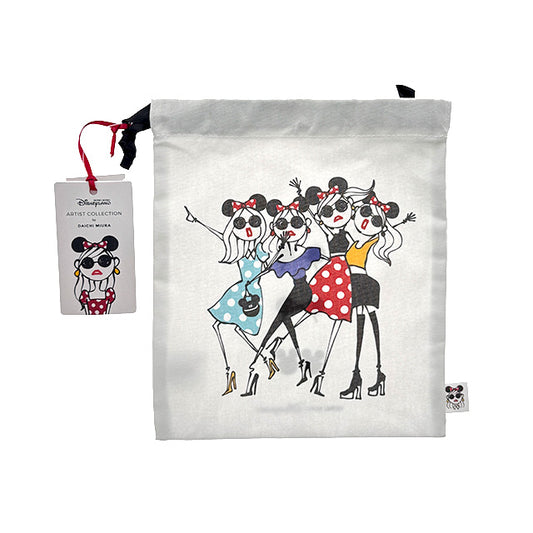 "Pre-Order" HKDL - 4 Lady Drawstring Bag, Artist Collection by Daichi Miura