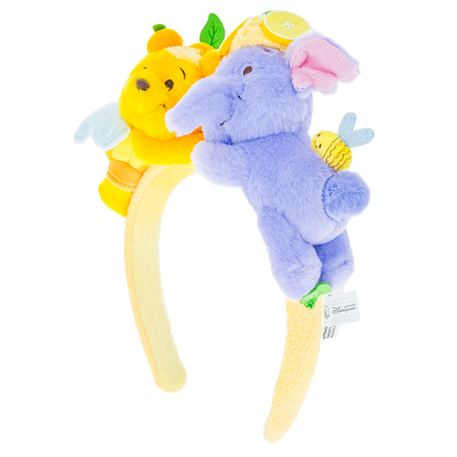 "Pre-Order" HKDL - Winnie the Pooh and Lumpy Plush Headband "Winnie The Pooh Lemon Honey Collection"