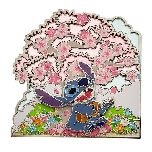 "Pre-Order" HKDL - Stitch Limited Edition Badge Pin, Spring, Four Seasons Series 2026