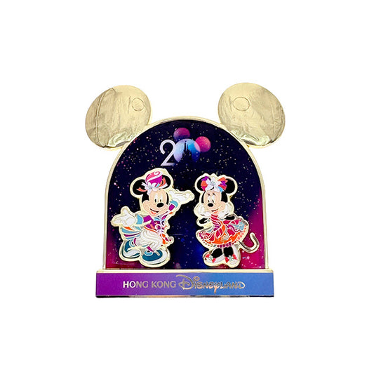 "Pre-Order" HKDL - Mickey & Minnie mini Jumbo Pin, HKDL 20th Anniversary Grand Celebration