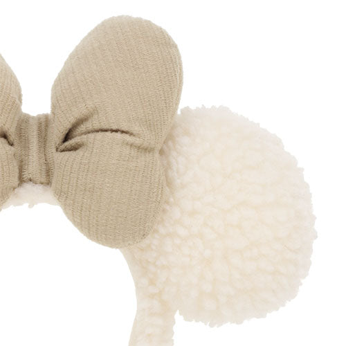 TDR - Minnie White Fluffy Ears Headband【Ready Stock】