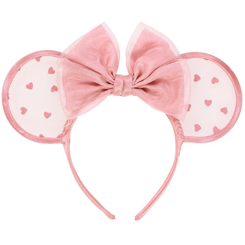 HKDL - Minnie Pink Lace Ear Headband Headband【Ready Stock】