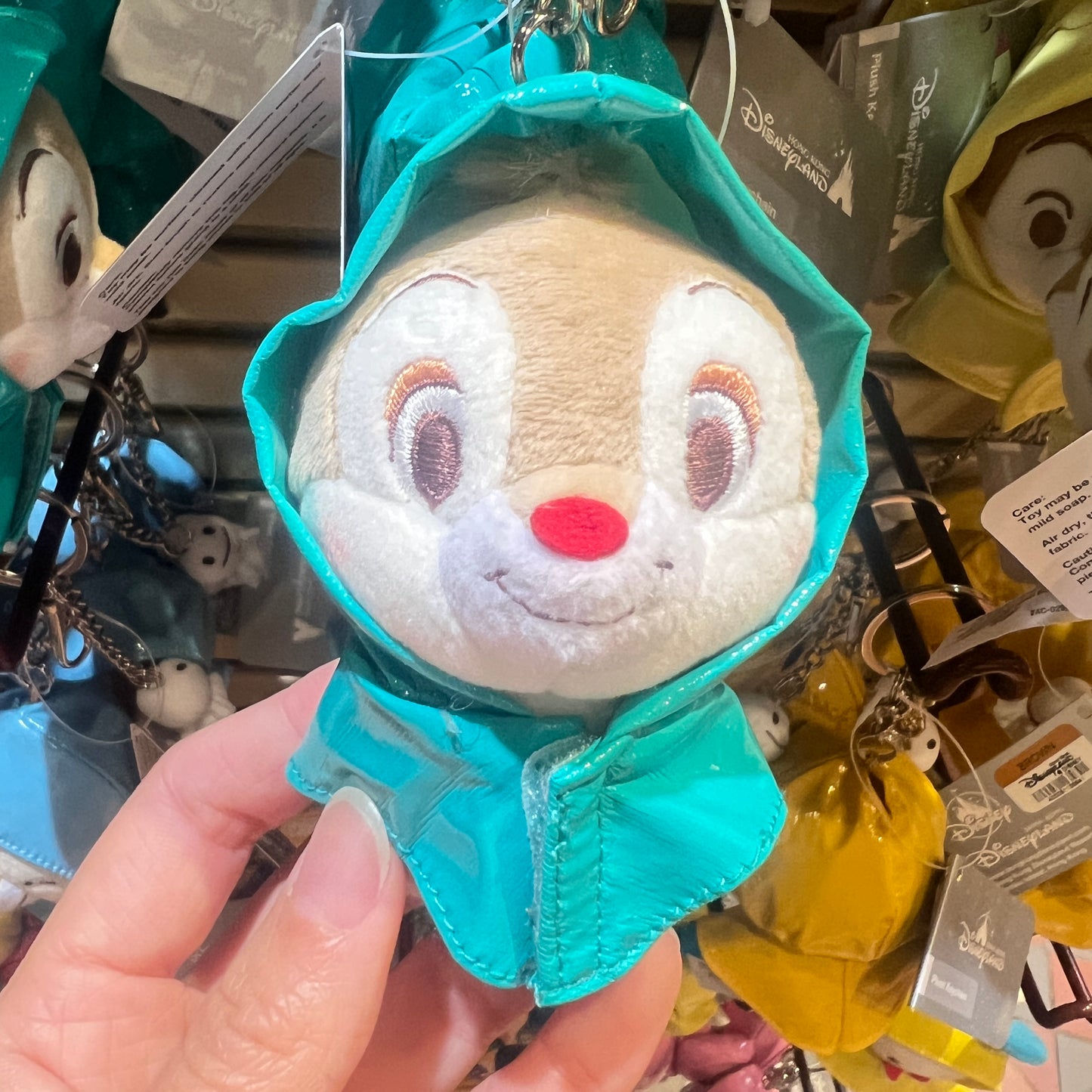 HKDL - Dale Raincoat Plush Keychain【Ready Stock】