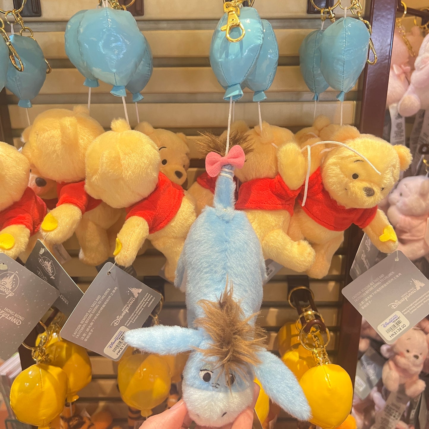 HKDL - Eeyore Plush Keychain (Pooh Balloon Collection)【Ready Stock】