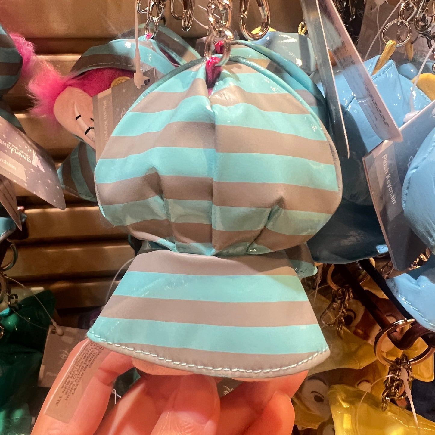 HKDL - Cheshire Cat Raincoat Plush Keychain【Ready Stock】