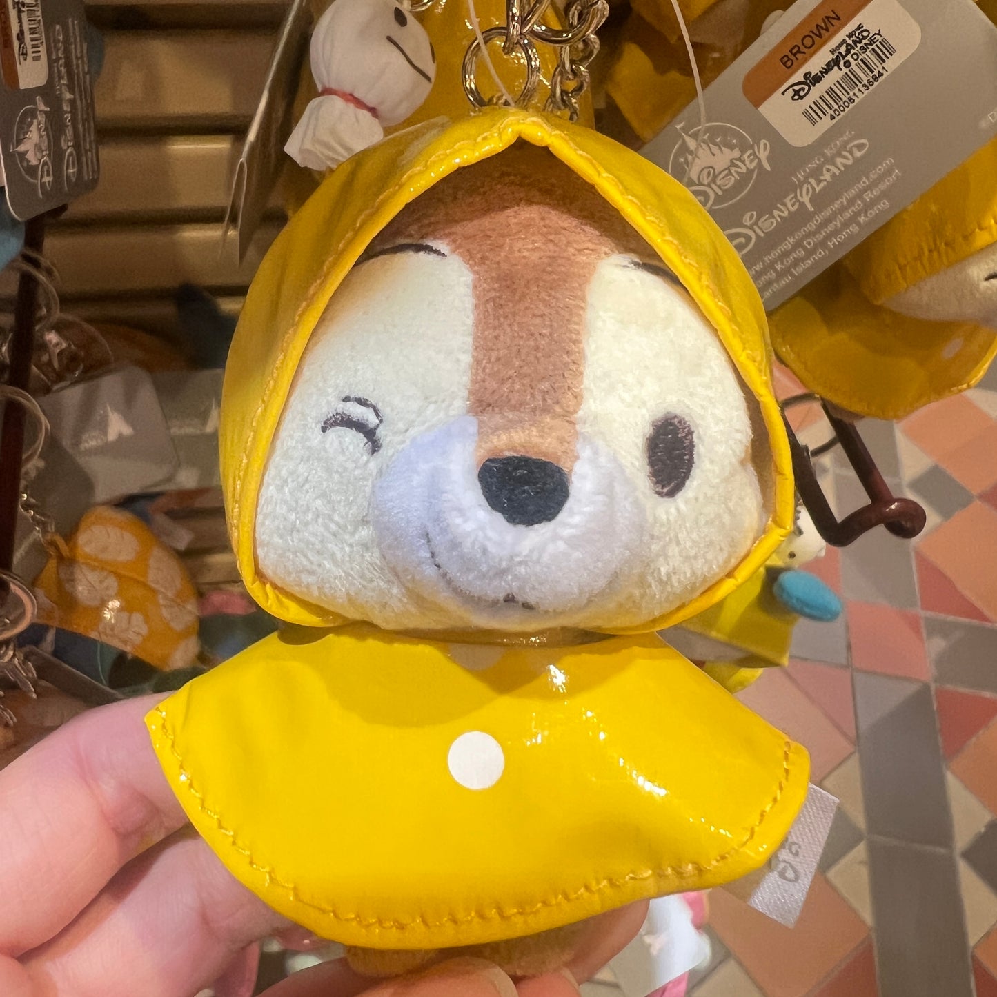 “Pre-order” HKDL - Chip Raincoat Plush Keychain